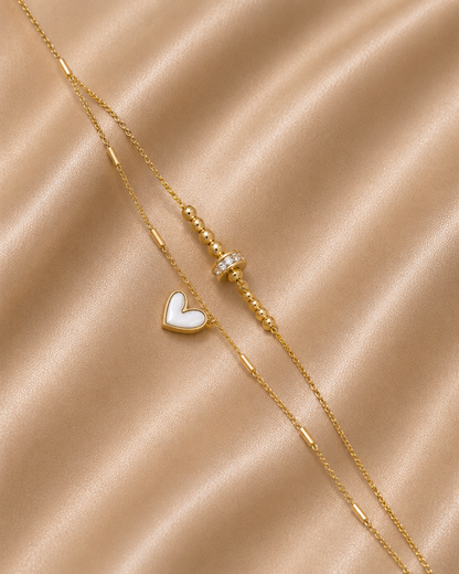 Chaine de cheville coeur